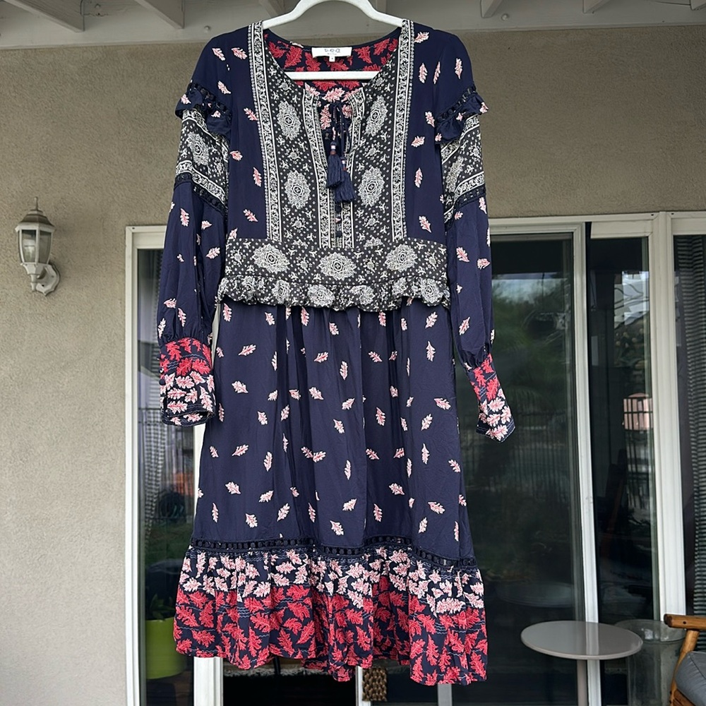 Sea NY fall leaves silk dress
